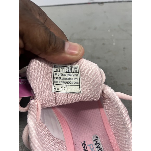 Skechers D'Lites Bold Views Sneakers Mauve Pink White Memory Foam Shoes - 8 NEW - Picture 9 of 10